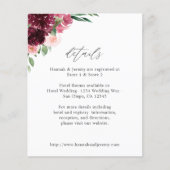 Budget Roze en Bourgogne Floral 7 — Gegevens