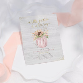 Budget Roze en Gold Pumpkin Girl Baby shower