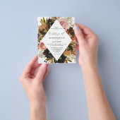 Budget Roze en gouden Paars Wedding F Flyer (Hand)