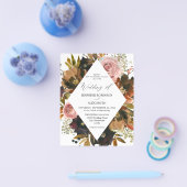 Budget Roze en gouden Paars Wedding F Flyer (Enkel)