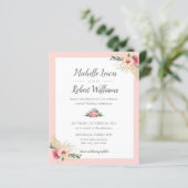 BUDGET  Roze en Grijze Floral bruiloft (Staand voorkant)