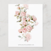 Budget Roze en groen Save the date uitnodiging (Achterkant)