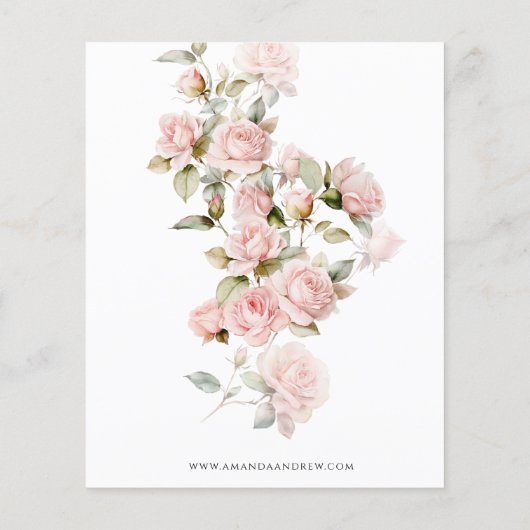 Budget Roze en groen Save the date uitnodiging (Achterkant)