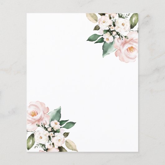 Budget Roze en White Baptism İnvitation (Achterkant)