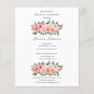 Budget roze en White Floral Vrijgezellenfeest Flye Flyer