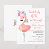 BUDGET roze flamingo babyshower cadeaus per post (Voorkant / Achterkant)