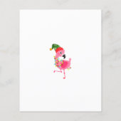 Budget Roze Flamingo Kerstfeest Uitnodiging Flyer (Achterkant)