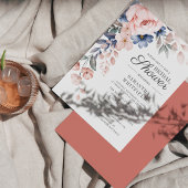 Budget Roze Floral Bridal Shower Uitnodiging Briefpapier