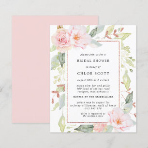 Budget Roze Floral Gold Bridal Shower