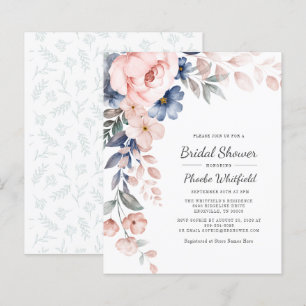 Budget roze Floral Moderne Bridal Shower