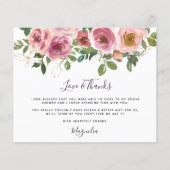 Budget Roze Floral Vrijgezellenfeest Hartelijk dan (Voorkant)