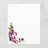 Budget Roze Floral Wedding Uitnodiging (Achterkant)