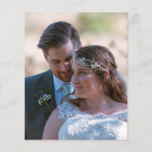 Budget Roze Florals Foto Passen getrouwd Dank u (Achterkant)