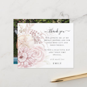 Budget Roze Florals Foto Vrijgezellenfeest Dank u