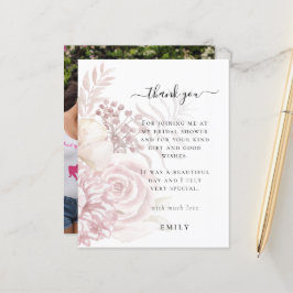 Budget Roze Florals Foto Vrijgezellenfeest Dank u