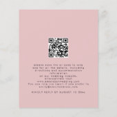 Budget roze Florals het Manuscript QR de CodeWedde (Achterkant)