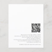 Budget roze Florals QR Code Weddenschap (Achterkant)
