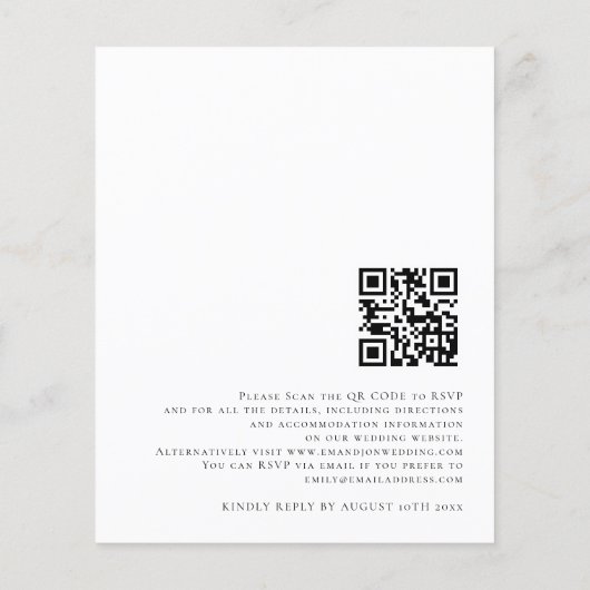 Budget roze Florals QR Code Weddenschap (Achterkant)