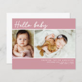 Budget Roze Foto Baby Hartelijk dank (Voorkant / Achterkant)