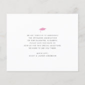 Budget Roze Foto Opslaan Datum Afstuderen Uitnodig (Achterkant)