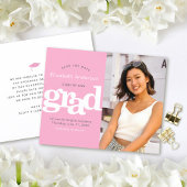 Budget Roze Foto Opslaan Datum Afstuderen Uitnodig