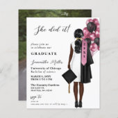 Budget roze foto ze deed het Afstuderen (Voorkant / Achterkant)