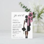 Budget roze foto ze deed het Afstuderen (Staand voorkant)