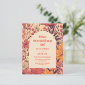 Budget Roze Geel Sinaasappel Wildflowers Bruiloft (Staand voorkant)