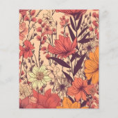 Budget Roze Geel Sinaasappel Wildflowers Bruiloft (Achterkant)