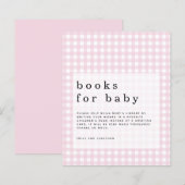 Budget Roze Gingham Boeken voor Baby bijlage (Voorkant / Achterkant)