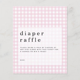 Budget Roze Gingham Diaper Raffle bijlage