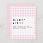 Budget Roze Gingham Diaper Raffle bijlage (Voorkant / Achterkant)