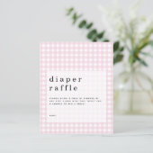 Budget Roze Gingham Diaper Raffle bijlage (Staand voorkant)