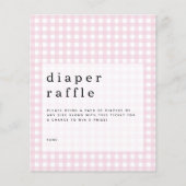 Budget Roze Gingham Diaper Raffle bijlage (Voorkant)