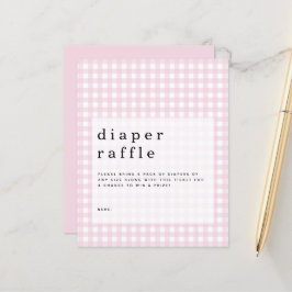 Budget Roze Gingham Diaper Raffle bijlage