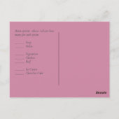 BUDGET Roze Glitter Bruiloft RSVP Briefkaart (Achterkant)