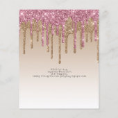 BUDGET Roze Glitter Eenhoorn Meisjes Verjaardagsui (Achterkant)