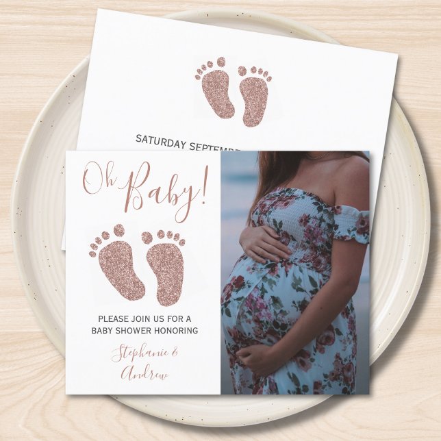 Budget roze Glitter Feet Baby shower (Creator heeft geüpload)