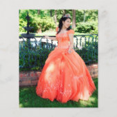 Budget Roze Glitter Foto Quinceanera Dank u (Achterkant)