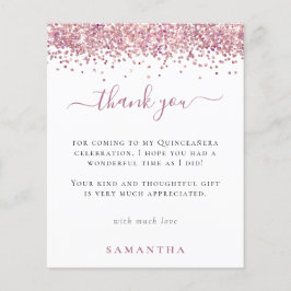 Budget Roze Glitter Foto Quinceanera Dank u