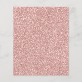 BUDGET Roze Glitter Sweet 16 Uitnodiging (Achterkant)