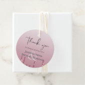 BUDGET Roze Glitter Trouwen Bedankjes Labels (In situ)