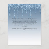 BUDGET Roze Glitter Unicorn Girls Birthday Invita Flyer (Achterkant)