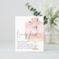 Budget Roze Gold Birthday Cake 21st Party Uitnodig