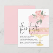 Budget Roze Gold Birthday Cake 30th Party Invite (Voorkant / Achterkant)