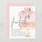 Budget Roze Gold Birthday Cake 40th Party Invite (Voorkant / Achterkant)