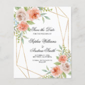 BUDGET Roze & Gold Lijst sparen de datum (Voorkant)