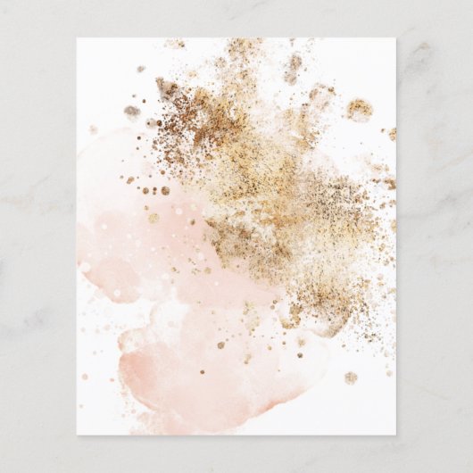 Budget Roze & Goud 40e Verjaardag Uitnodiging Flyer (Achterkant)