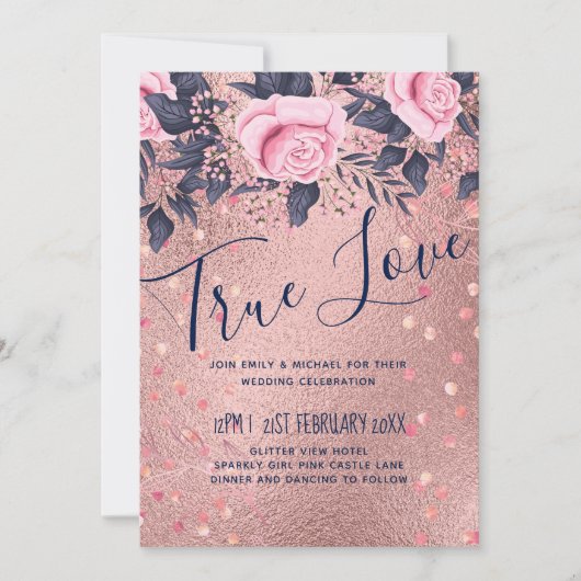 BUDGET Roze goud Blauw Roze TROUWEN Meisjesachtig  (Voorkant)