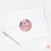 BUDGET Roze Goud Blauw Roze TROUWEN Meisjesachtig  Ronde Sticker (Envelop)